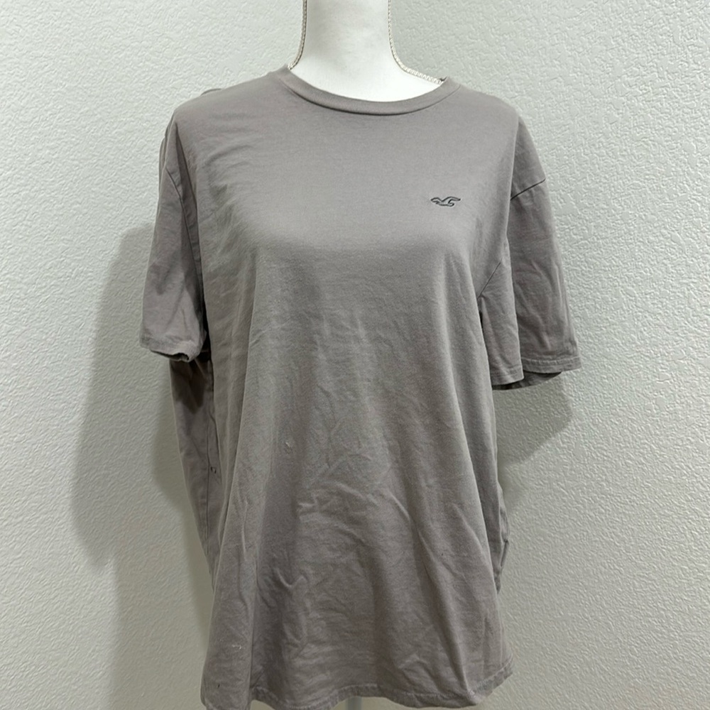 Hollister Mens Curved Hem Tee